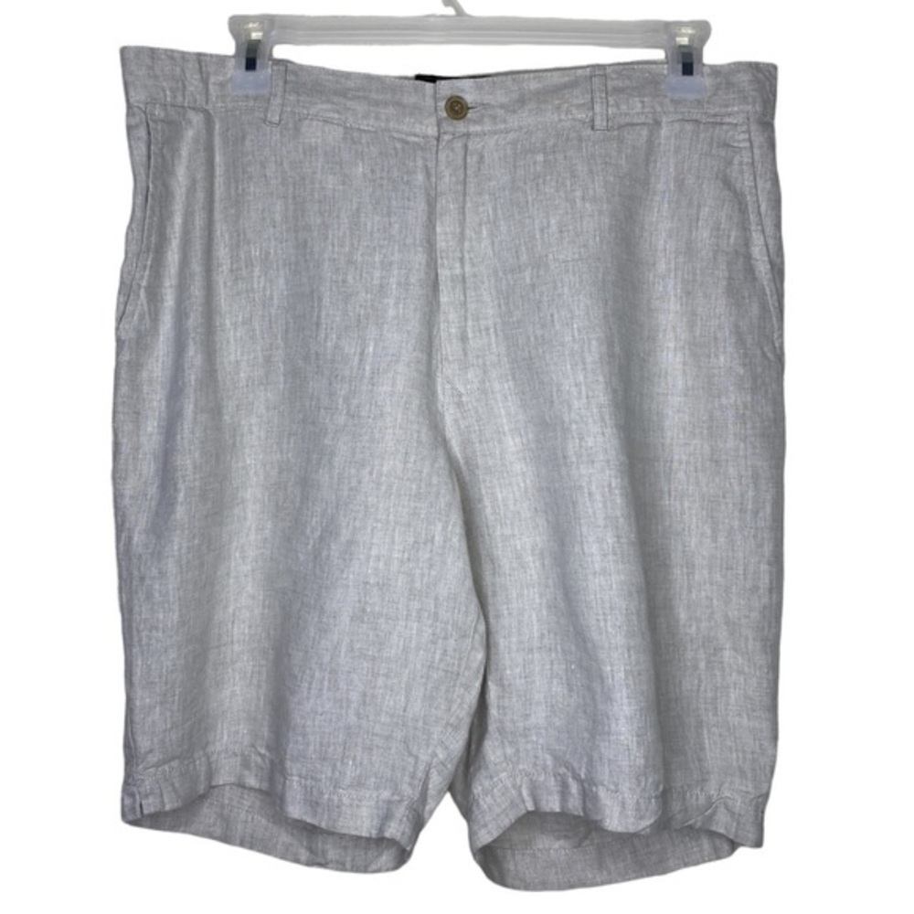 Jos A. Bank Reserve 100% Linen Flat Front Shorts 38